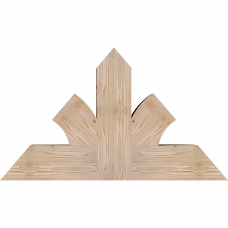 Ekena Millwork Richland Smooth Timber Gable Bracket, Douglas Fir, 36"W x 21"H x 5 1/2"D x 5 1/2"F, 14/12 Pitch GBW036X21X0606RIC00SDF